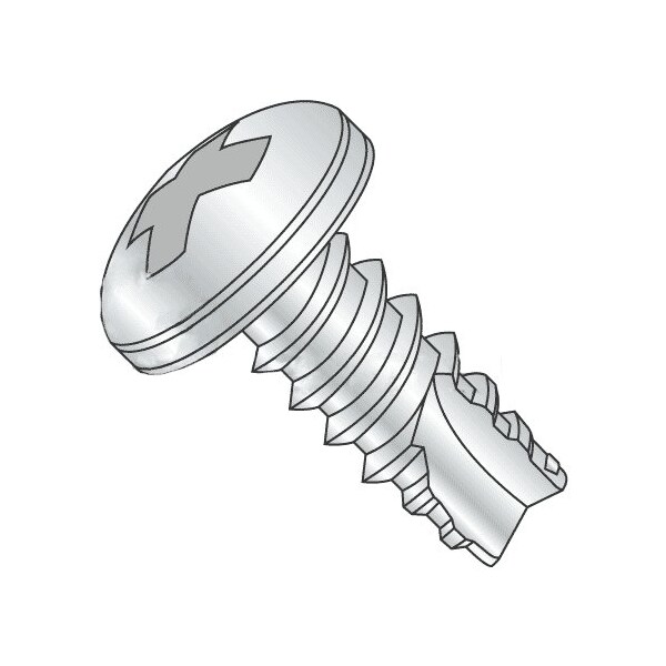 Newport Fasteners Thread Cutting Screw, #8 x 7/8 in, Zinc Plated Steel Pan Head Phillips Drive, 5300 PK 940705-5300 - main